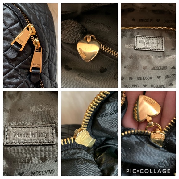 MOSCHINO Logo Large Quilted Leather Backpack - Picture 8 of 8